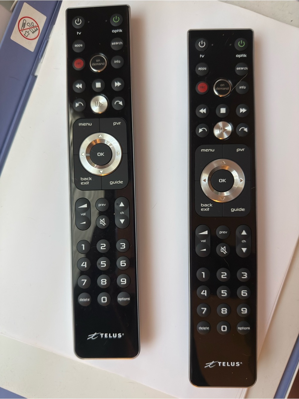 Telus Optik TV Slimline 2 Remotes
